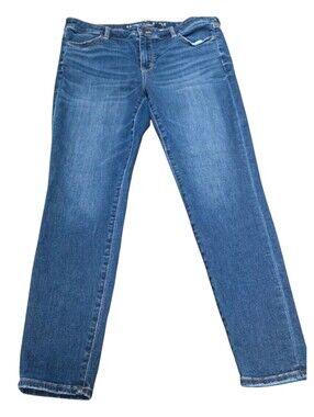 American Eagle Outfitters Women's  Stretch Straight-Leg Jegging Jeans (Size:16)